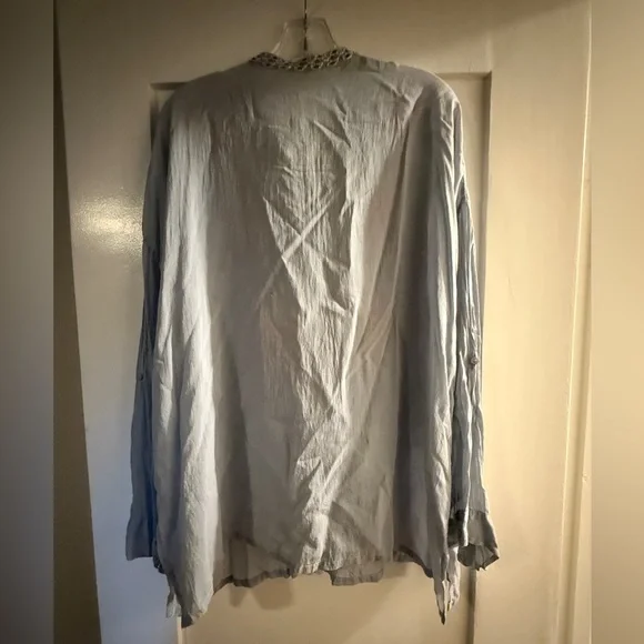 Johnny Was Collection Armor Gemstone Embroidered Blouse – Size Large - Picture 7 of 8